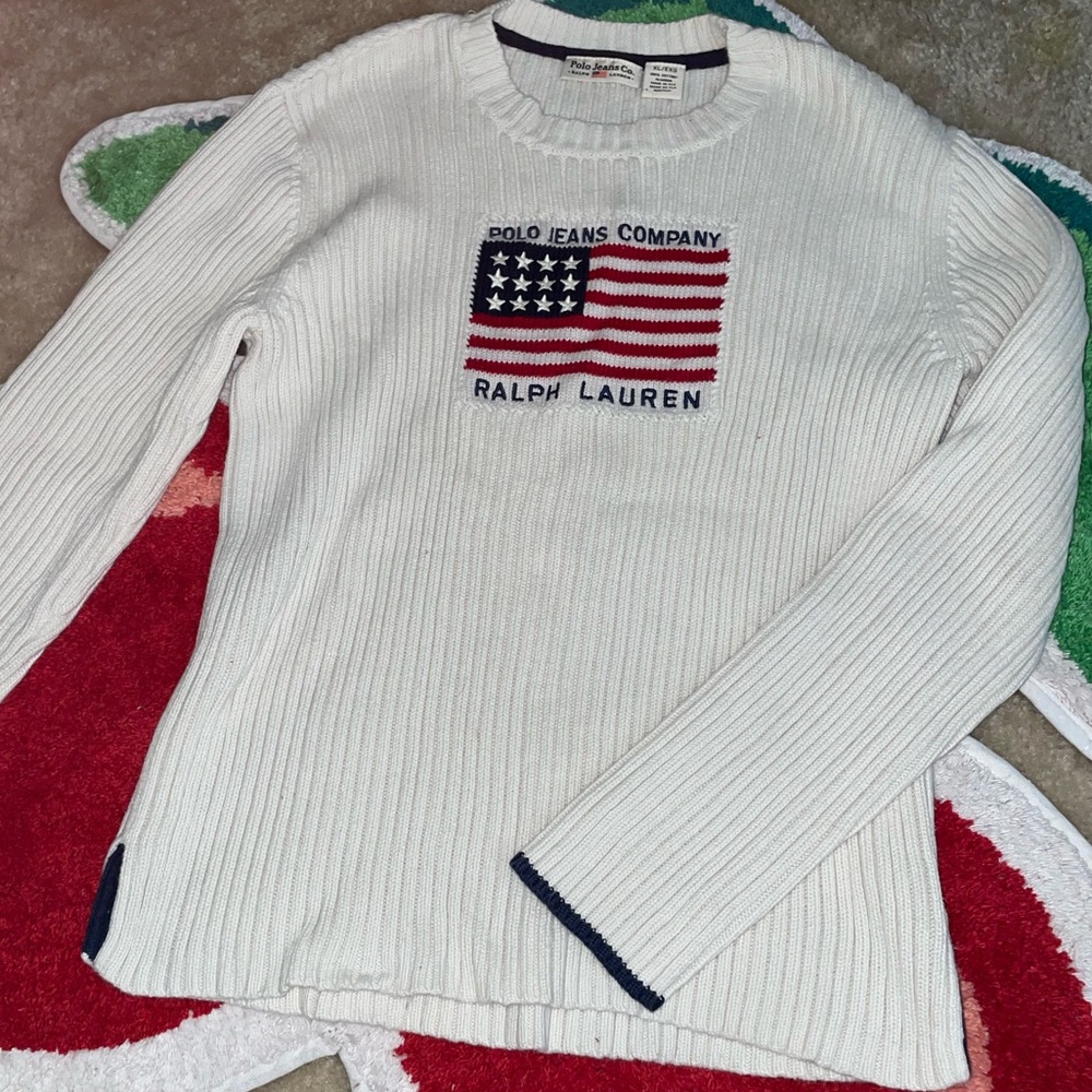 Cream polo sweater